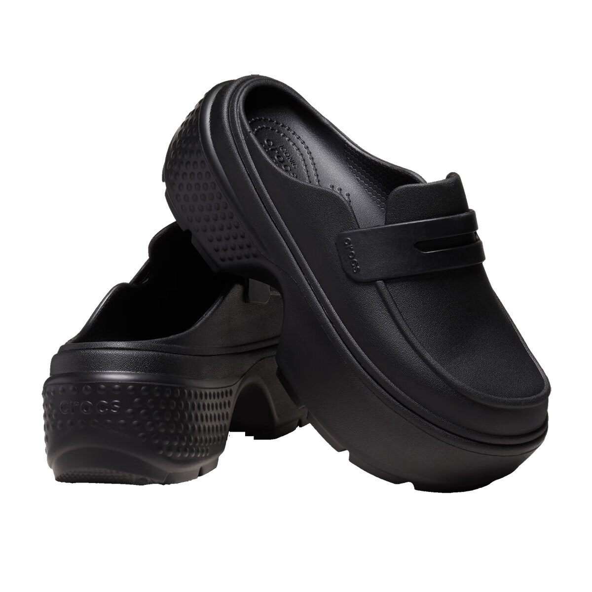 New Womens CROCS STOMP LOAFER 209937-060 BLACK US W 5-9 TAKSE | eBay