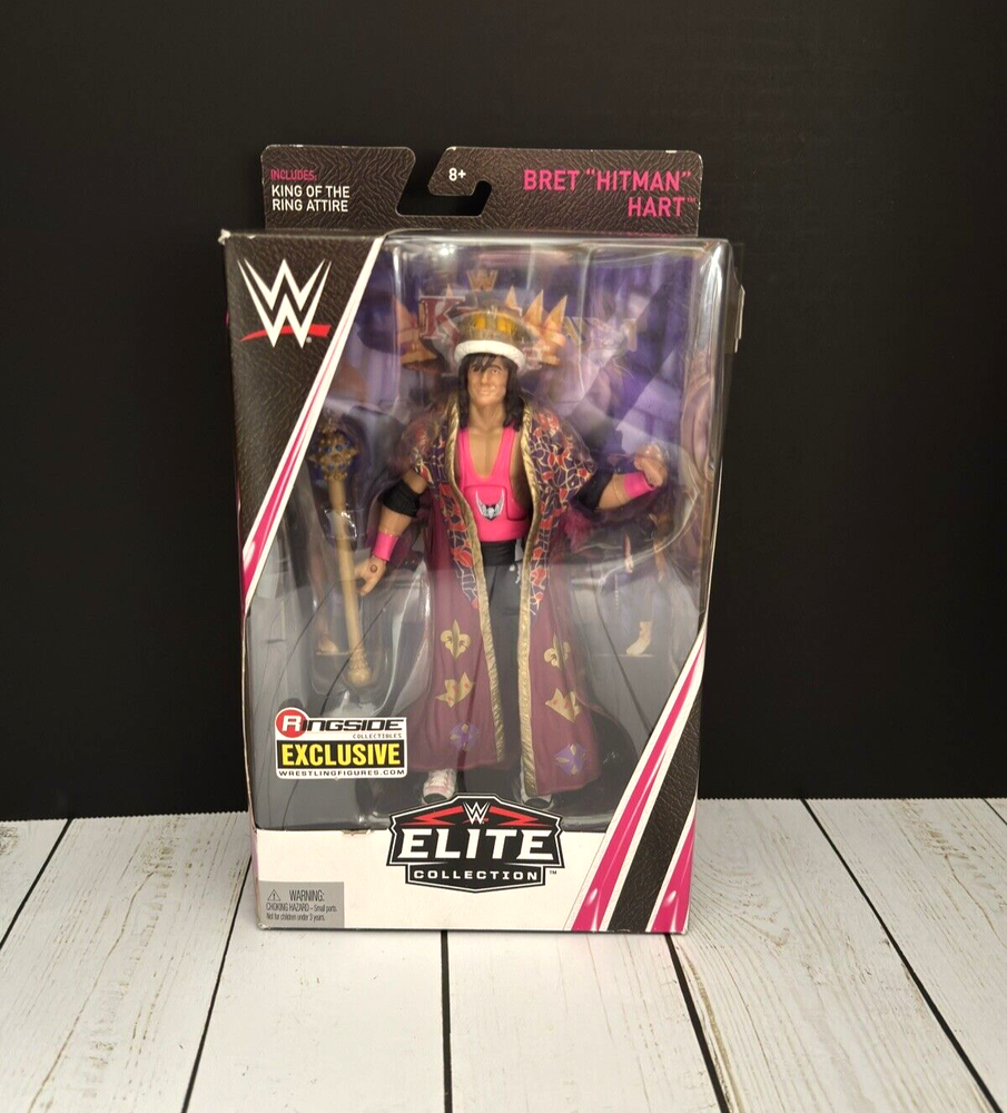 BRET HART WWE Mattel Elite Collection Action Figure RINGSIDE EXCLUSIVE KOTR