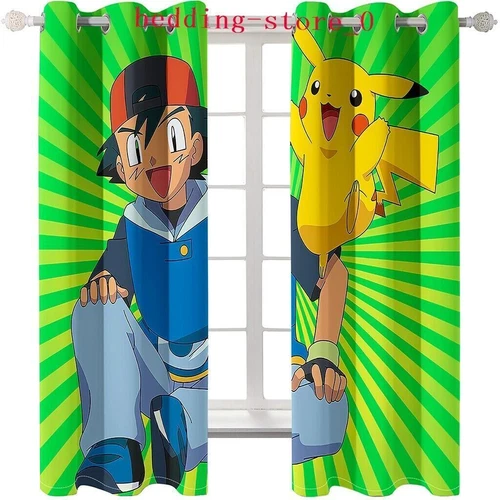 Tende Oscuranti 3D Spesse Bambini/Pokemon Pikachu Anello Termico Occhiello Superiore/Tende - Foto 71 di 93
