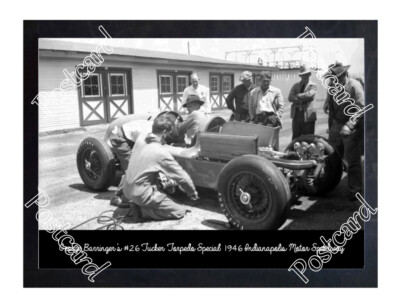 Historic George Barringer's #26 Tucker Torpedo Special 1946 Indy Postcard