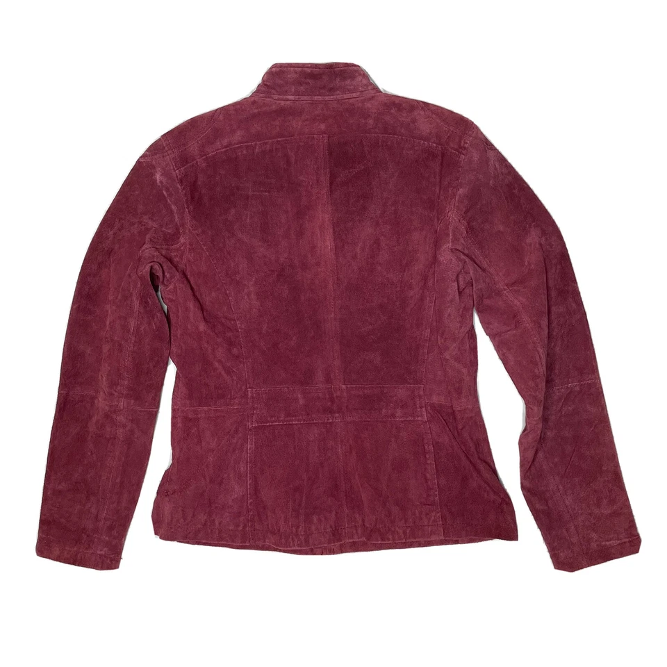 Ruff Hewn Leather Jacket Genuine Suede Leather Red Lightweight Women's Sz. S - Image 2 of 4