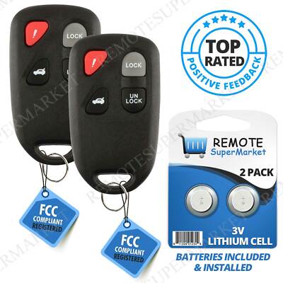 2 Replacement for Mazda 2007 2008 2009 2010 2011 3 Remote Car Keyless Entry Fob