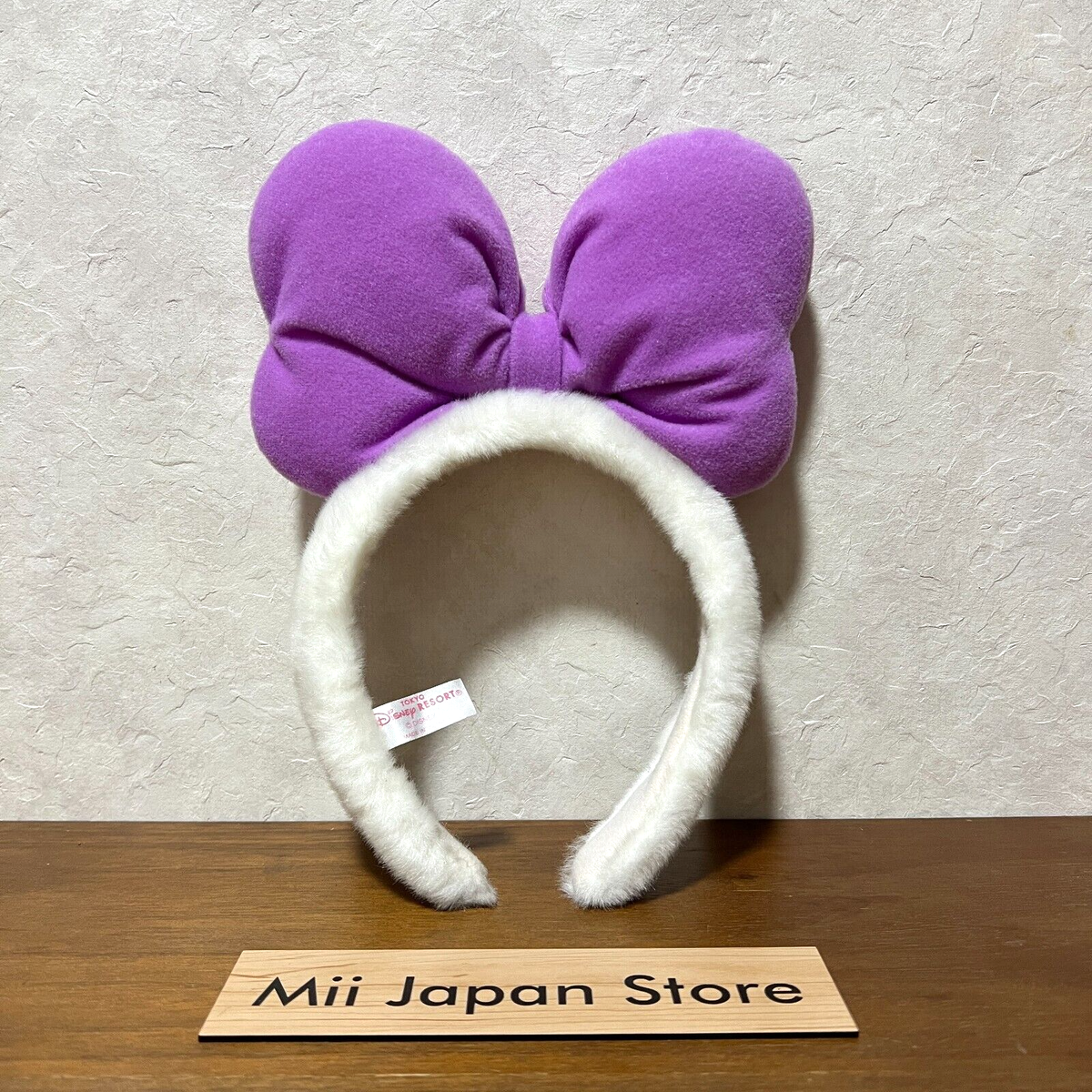 Tokyo Disney Resort Daisy Duck Bow Plush Headband Ears Hat Ribbon