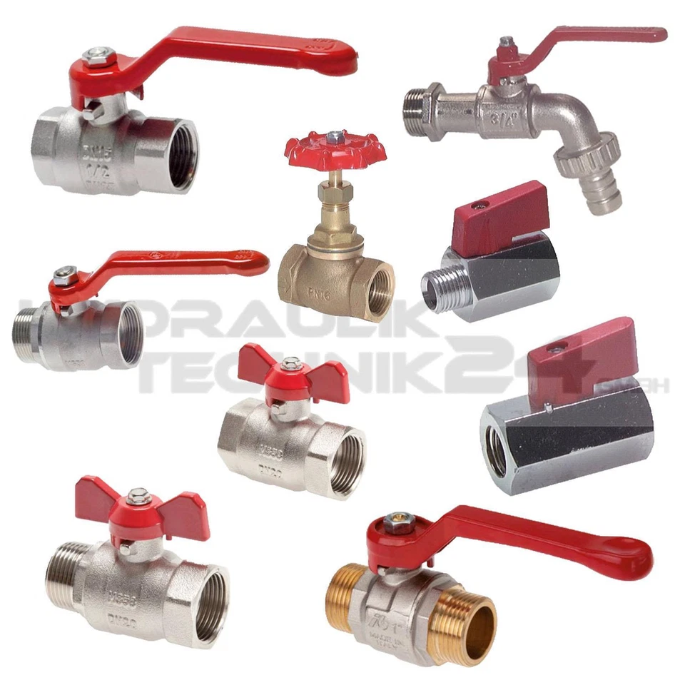 MARKENLOS Kugelhahn Wasserhahn Absperrhahn Schrägsitzventil Absperrventil verschiedene Var