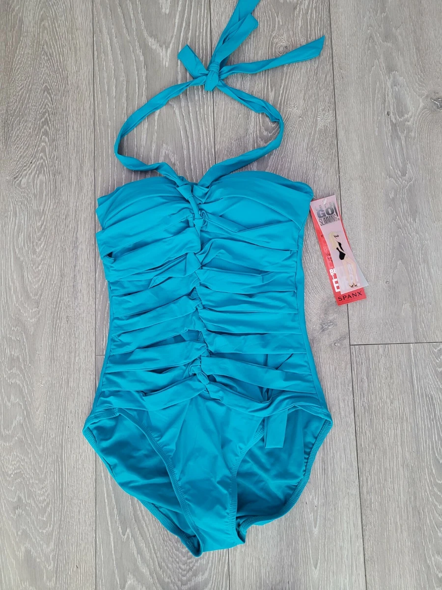 Spanx Braided Core One-Piece Slimming Swimsuit AquamarineSize US