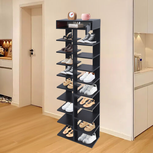 10 Tier Vertical Shoe Rack, Free Standing Shoe Storage Rack, Modern Shoe Rack - Picture 16 of 21