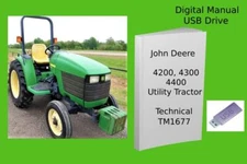John Deere 4200  4300  4400 Compact Utility Tractor Technical Manual See Desc.