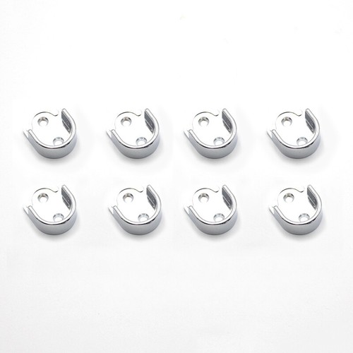 2/8Pc Metal Rail Hanger Standard Tube Support Wardrobe Rod Socket Bracket Holder - Picture 21 of 22
