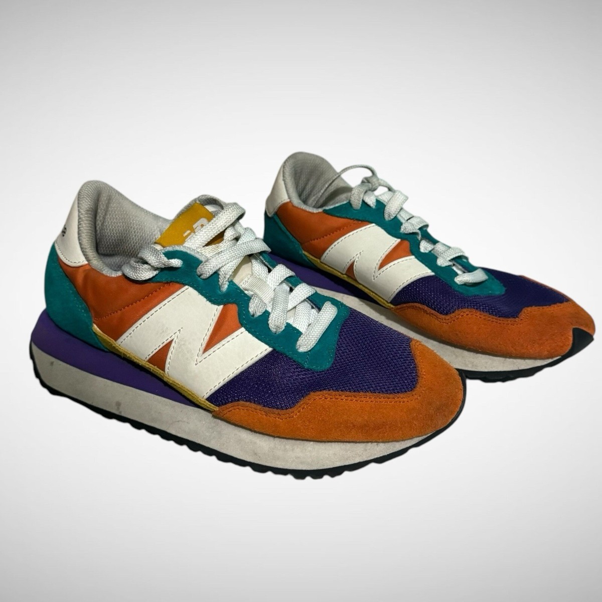 New balance 237 shoes kids color block orange blue multicolor