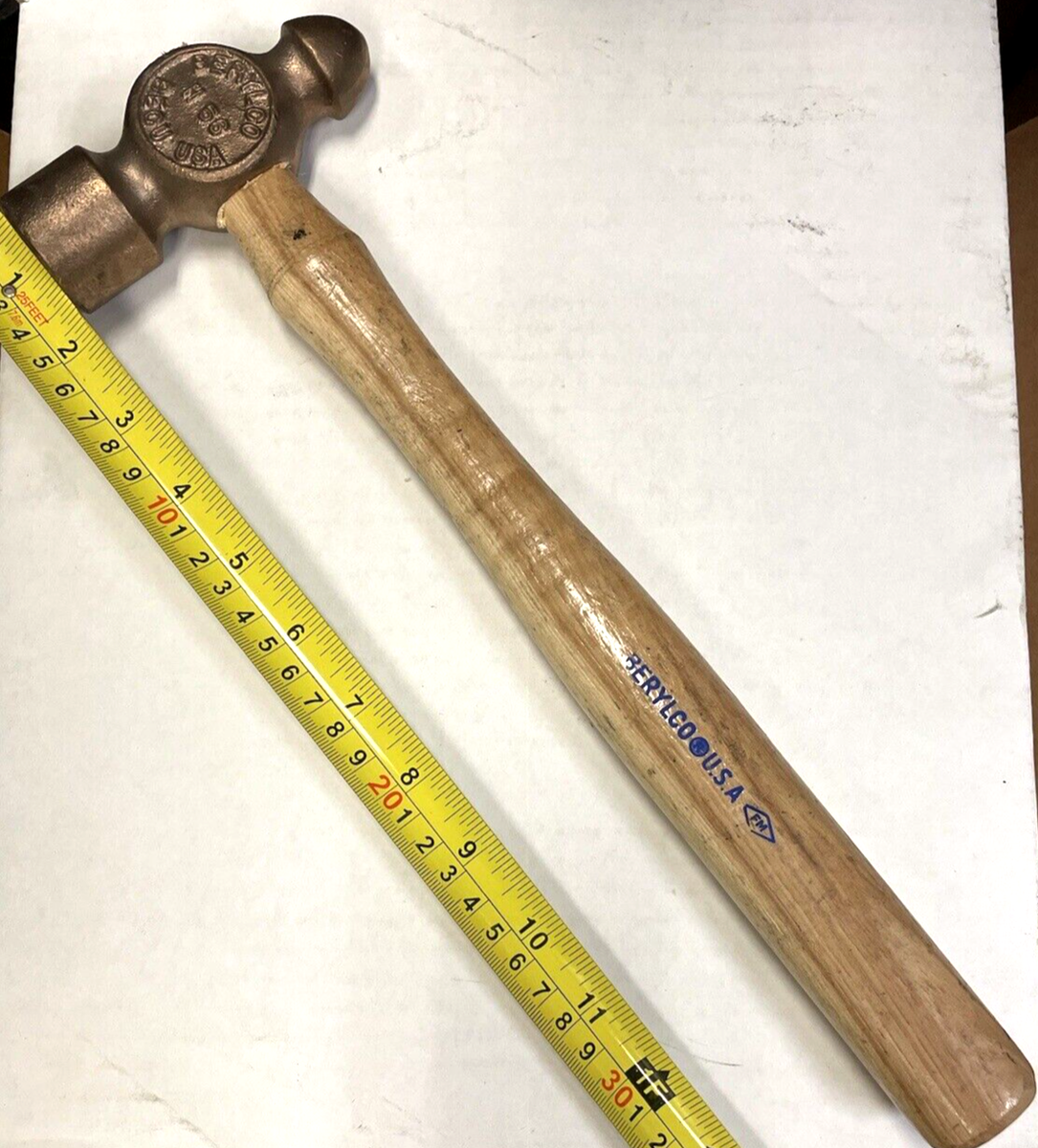 NEW Berylco Ball Peen Hammer Non-Sparking Gas Tool H56 24 NEW Berylco Ball Peen Hammer Non-Sparking Gas Tool H56 24