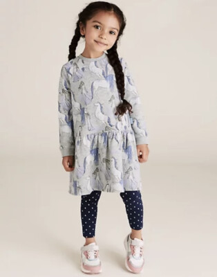 white christmas dresses Frozen Girls Dress | 100% Cotton | Disney Anna & Elsa main image 0