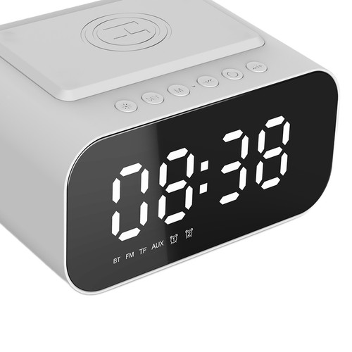 Radio FM Głośnik Bluetooth HD Lustro do smartfona Laptopa Dom Nocno - Zdjęcie 3 z 9