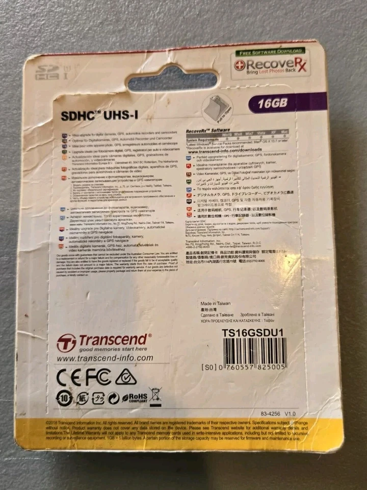Transcend TS16GSDC300S 16GB UHS-I U1 SD Memory Card - Max Read Speed: 90 MB/s - Image 2 of 2
