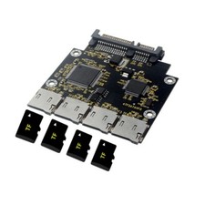 4-Ports SD TF To 22Pin SATA SSD Adapter 2.5"/3.5" HDD Industrial Expansion Card