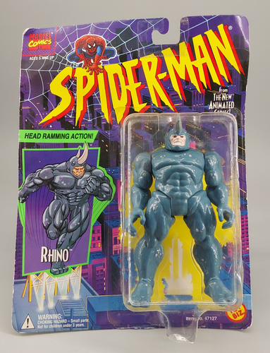 Rhino with Head Ramming Action Spider-Man The Animated Series Toybiz 1994