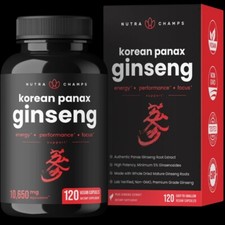 Korean Red Panax Ginsen 1065mg  Extra Strength Ginsenosides 120 Capsules