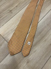 DUNHILL LONDON MENS Orange SILK SMOOTH LUXURY...