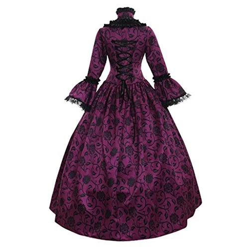 Disfraz de Cosplay Gótico Renacimiento Medieval Victoriano De Colección para Mujer Vestido Elegante - Imagen 13 de 19