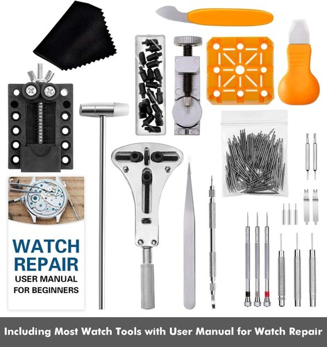 Watch Repair Kit Stainless Steel 187Pcs Durable Tools for Professionals Begin... - Picture 4 of 10
