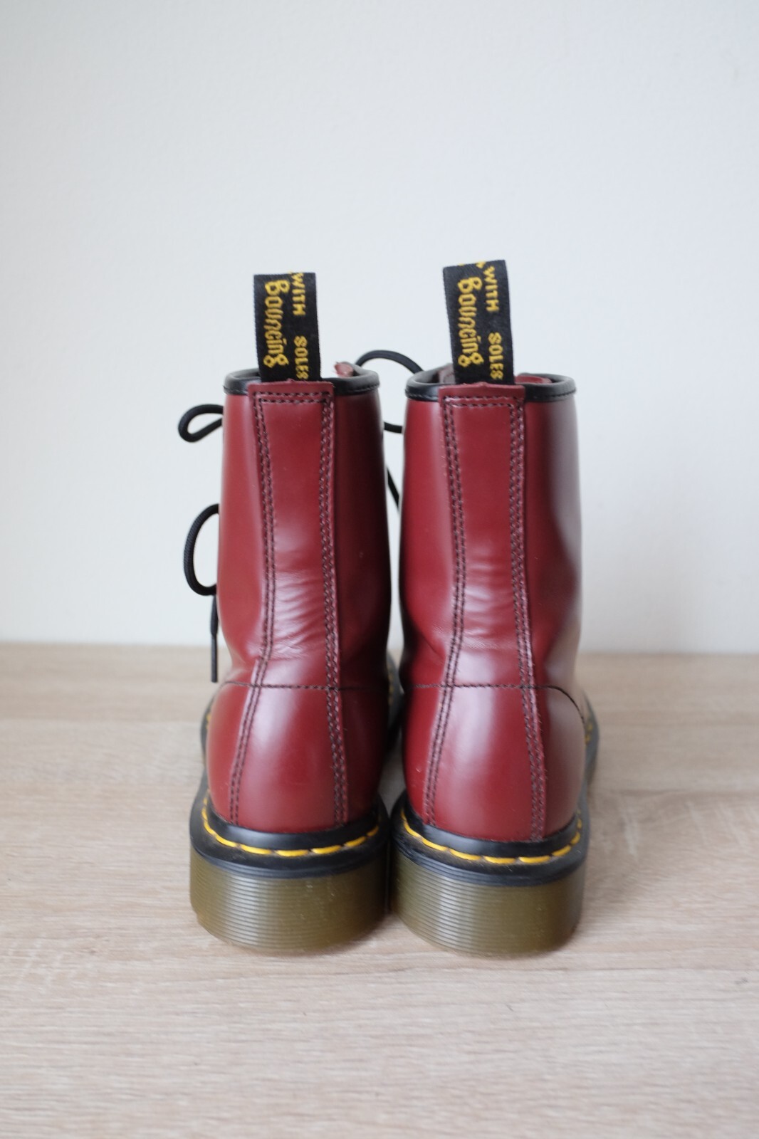 A+ Dr. Martens Boot Pascal Burgundy Leather Ankle Doc Combat Womens 6 Grunge Red thumbnail 3