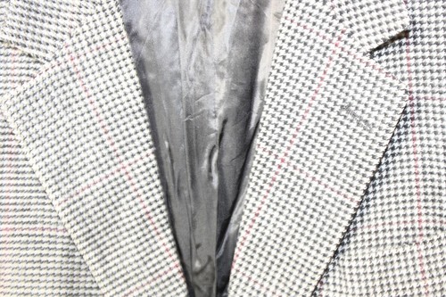 Mens Houndstooth Blazer Black White Golden House by Kingsridge Simon Size 42R - Picture 6 of 9