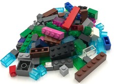 Lego Assorted Building Blocks Pieces Green Red Blue Pieces