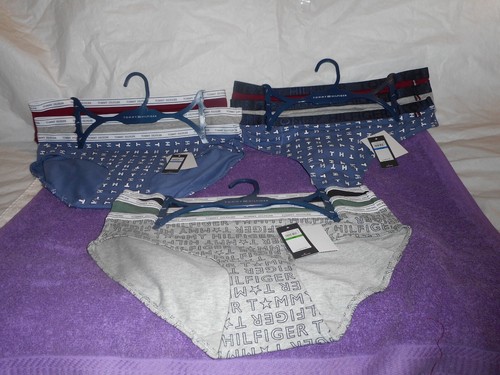 3 Pk Tommy Hilfer Star/Sage & Bloc/Demin Bikini 3pk Panty Large & XL - Picture 9 of 14