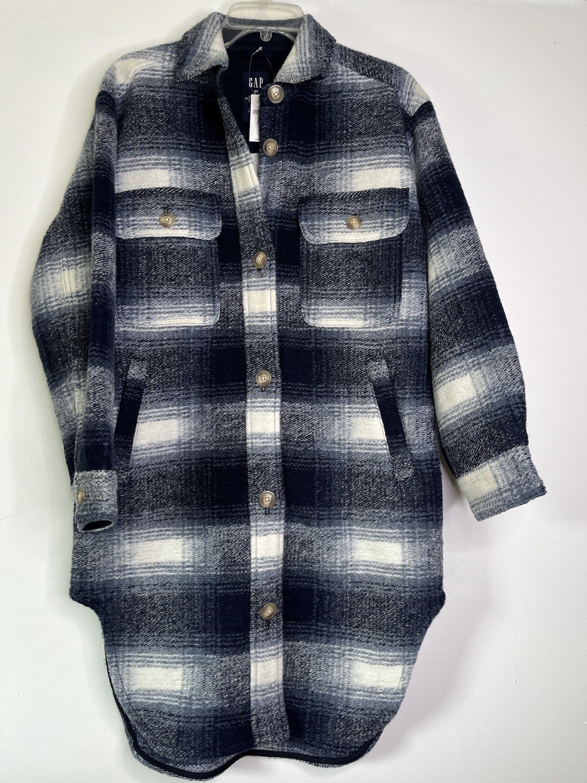 gap oversized plaid shirt jacket