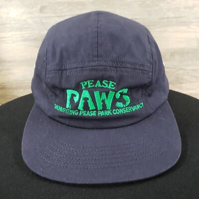 Pease Paws 5 Panel Hat Cap Strap Back Navy as Colour Finn Cotton Adjustable