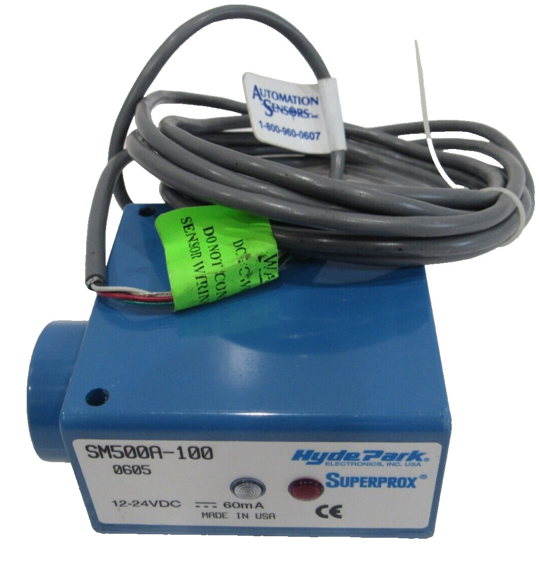 NEW HYDE PARK SM500A100 ULTRA SONIC PROXIMITY SENSOR 12-24VDC