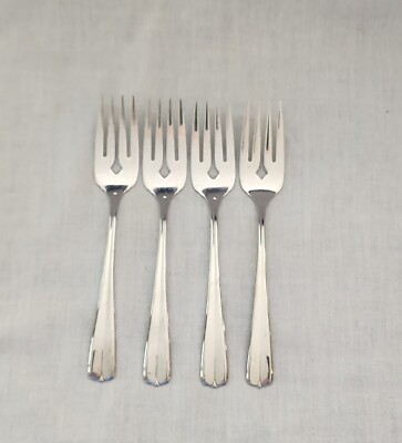 Oneida USA Gala Impulse Stainless Glossy Flatware Four Salad Forks 6 3/8''