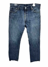 Levis 501 Jeans Mens 36 X 36 Blue Denim Button Fly Faded Work Classic Tag
