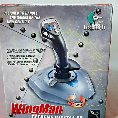 Vintage 1999 Logitech Extreme Digital 3D Joystick New Open Box 
