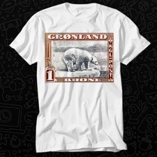 1915 Greenland Polar Bear Postage Stamp T Shirt 502