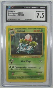 Pokémon 1999 Base Set IVYSAUR 30/102 CGC 7.5 RARE