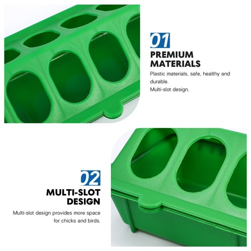 3pcs Poultry Trough Feeder Duck Food Bowl Pigeon Feeder Chicken Feeding Trough - Bild 11 von 11