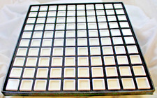 100 pc Diamond Gemstone Bead Display Storage Trays Jewelry Organizer in Grid Box