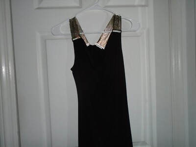 green emerald velvet dress Michael Kors Black Ruched With Gold Size Zipper Asymmetrical Hem Maxi  Dress(Size XL)