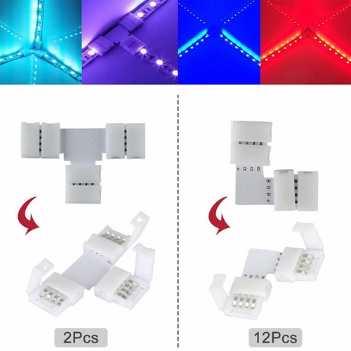 75Pack/Set 4Pin RGB 5050 LED Connectors LED Strip Light Connector Accessories - Picture 6 of 9