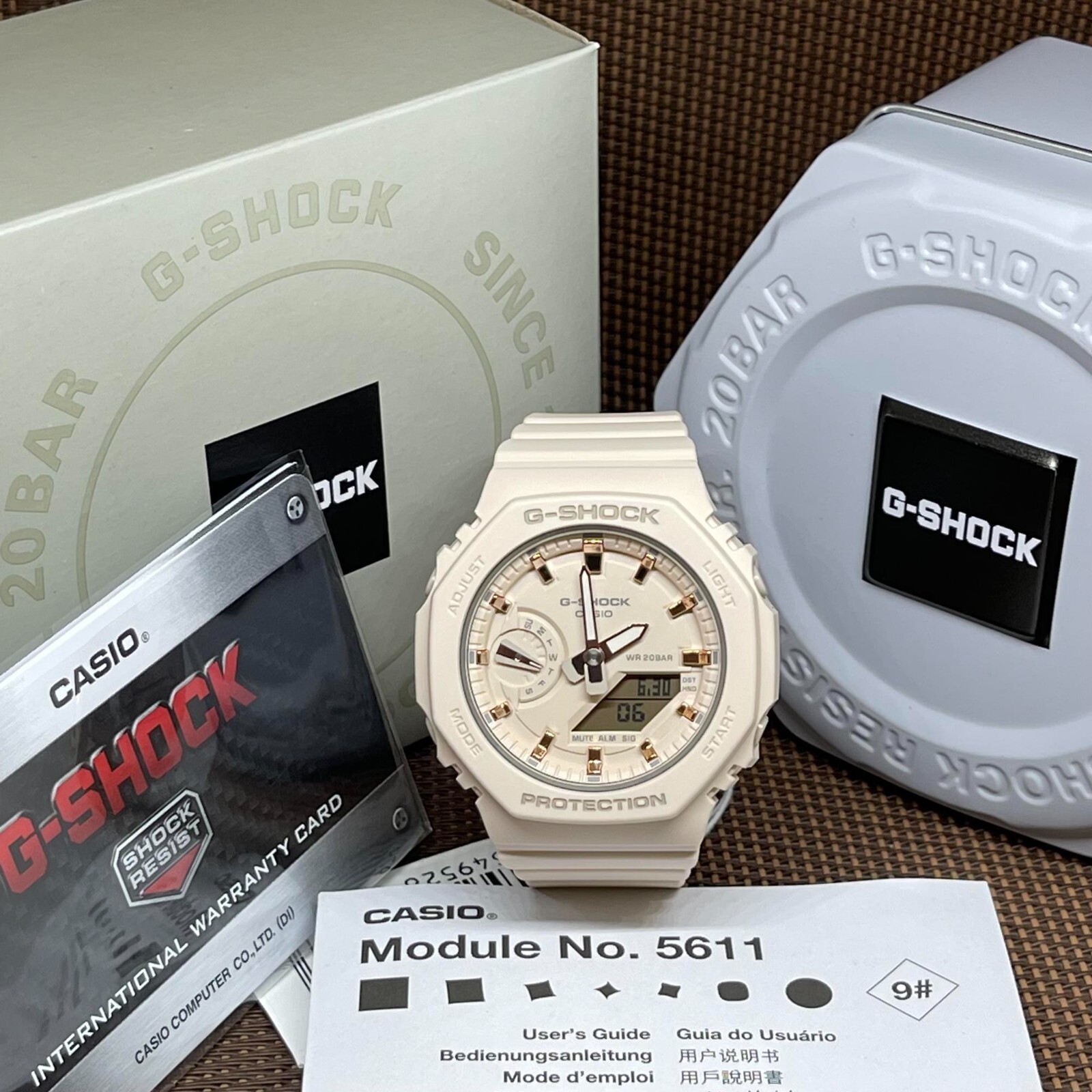 Casio G-Shock GMA-S2100-4A Octagon Beige Analog Digital Ladies  