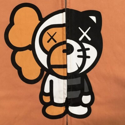 BAPE × KAWS ANIMAL MILO full zip hoodie a bathing ape NIGO