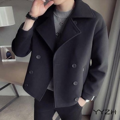 double breasted coat short