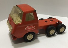 Vintage Tonka Orange Tractor Truck Cab Semi Tandem Steel Metal toy Hauler TC4