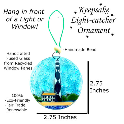 Decorazione albero di Natale faro Lookout Cape - Art Glass Light Catcher - Foto 2 di 5