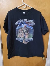 Gildan Ultra Cotton Military Graphic Print Tee Shirt Stand For The Flag XL