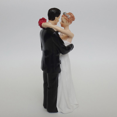 New Cake Toppers Hold Flower Groom and Bride Funny Wedding Cake Toppers Topper