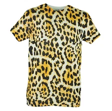 Fifth Sun Jaguar Pattern Design White Men Graphic Plain Tshirt Tee Shirt 