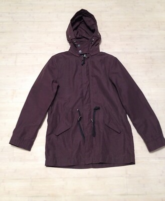 RARE Vintage Abercrombie & Fitch Womens Puce Utility Parka Hooded Sport Jacket S
