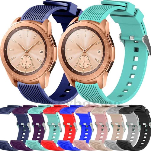 Per Samsung Gear S3 S2 Classic Orologio Galaxy 42 46mm in silicone Cinghia  Banda Braccialetto | eBay