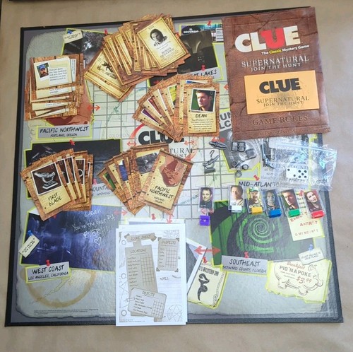2014 CLUE Supernatural Join the Hunt Board Game - Complete USAopoly Hasbro - Picture 9 of 15